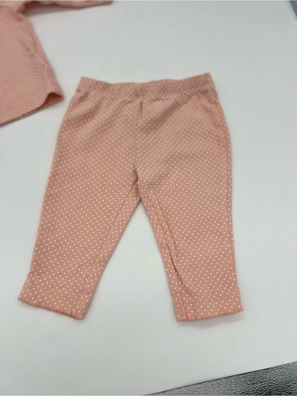 Carter’s Baby Girl Orange Polka Dot Pajama Set Cotton 3 Months